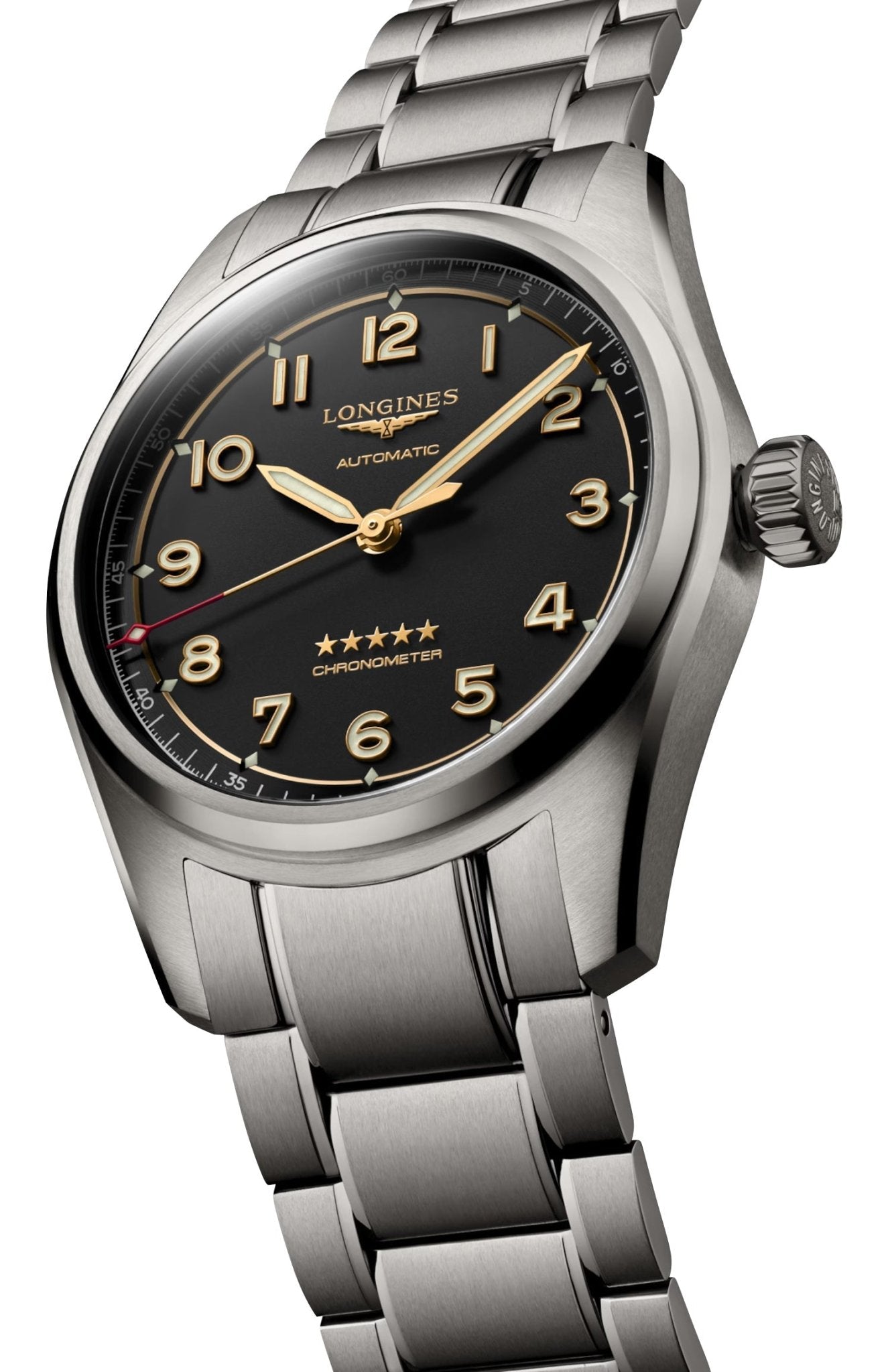 Longines Spirit Automatic Chronometer Titanium Gray Dial Mens Watch L3.810.1.53.6