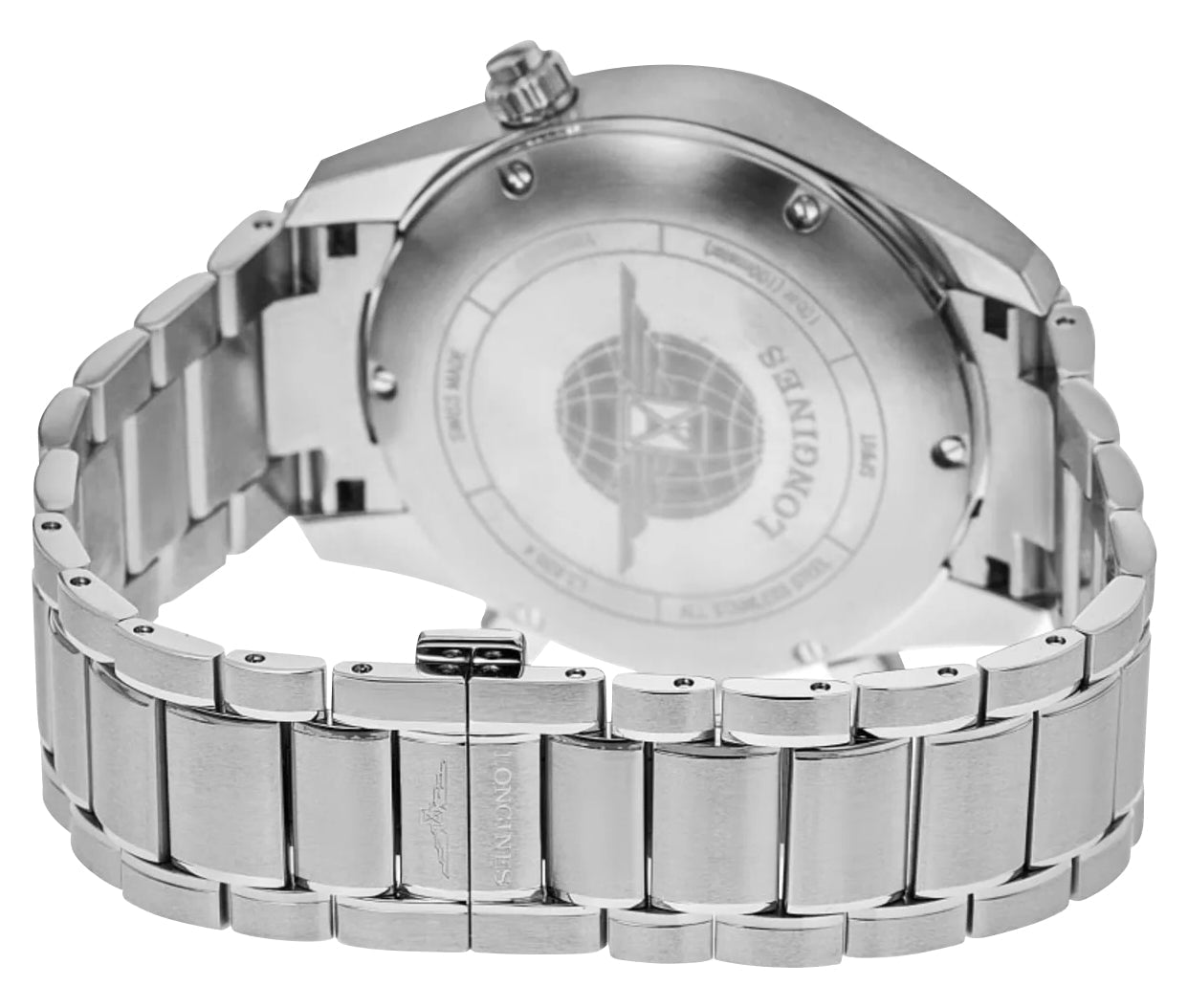 Longines Spirit Automatic COSC Chronograph Stainless Steel Silver Dial Date Mens Watch L3.820.4.73.6