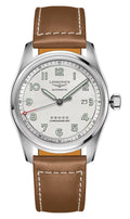 Longines Spirit Automatic COSC Stainless Steel Silver Dial Brown Leather Strap Date Mens Watch L3.811.4.73.2