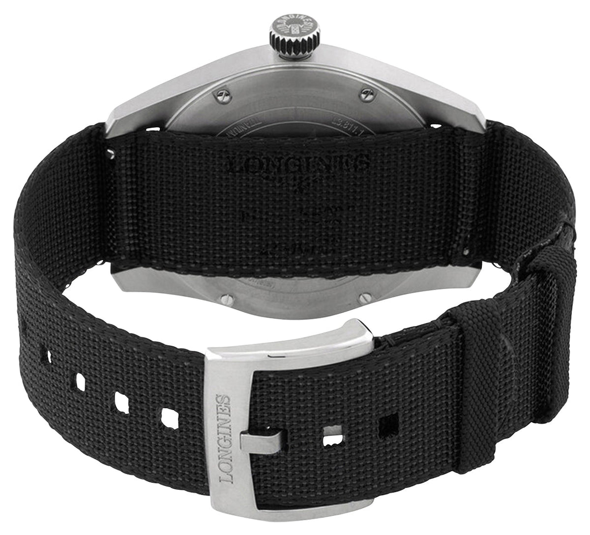 Longines Spirit Automatic COSC Titanium Dark Gray Dial Black Nylon Strap Mens Watch L3.811.1.53.2