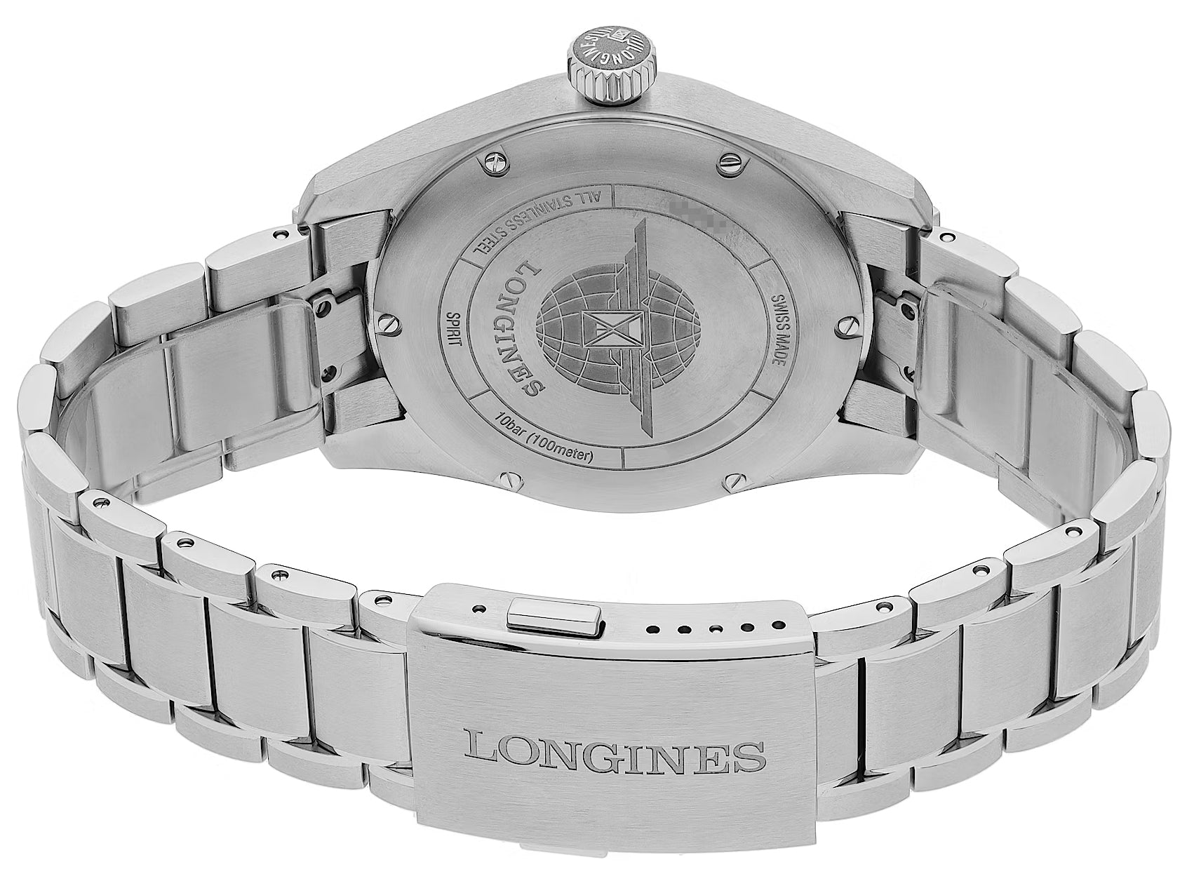 Longines Spirit Prestige Edition Automatic COSC Stainless Steel Blue Dial Interchangeable Blue/Brown Leather Strap Date Mens Watch L3.810.4.93.9
