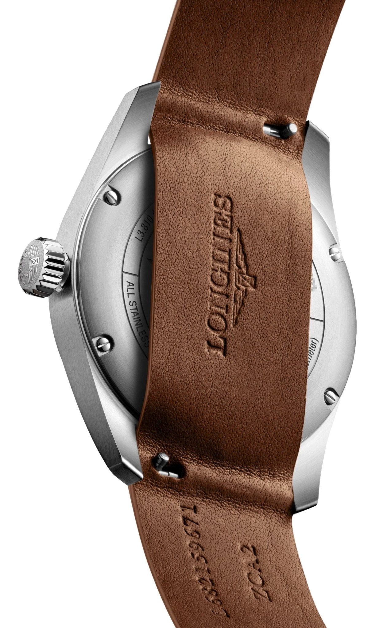 Longines Spirit Prestige Edition Automatic COSC Stainless Steel Blue Dial Interchangeable Blue/Brown Leather Strap Date Mens Watch L3.810.4.93.9