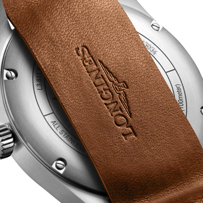 Longines Spirit Prestige Edition Automatic COSC Stainless Steel Blue Dial Interchangeable Blue/Brown Leather Strap Date Mens Watch L3.811.4.93.9
