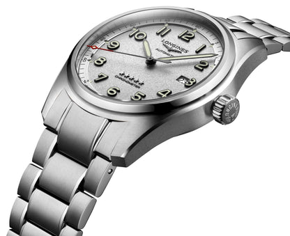 Longines Spirit Prestige Edition Automatic COSC Stainless Steel Silver Dial Interchangeable Brown Leather/NATO Strap Date Mens Watch L3.811.4.73.9