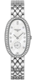 Longines Symphonette Stainless Steel Mother-of-Pearl Dial Diamonds Quartz Womens Watch L2.307.0.87.6
