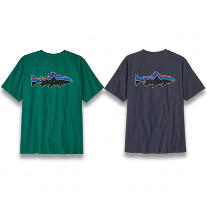 Patagonia Fitz Roy Trout T-Shirt Men's Organic Cotton Crewneck