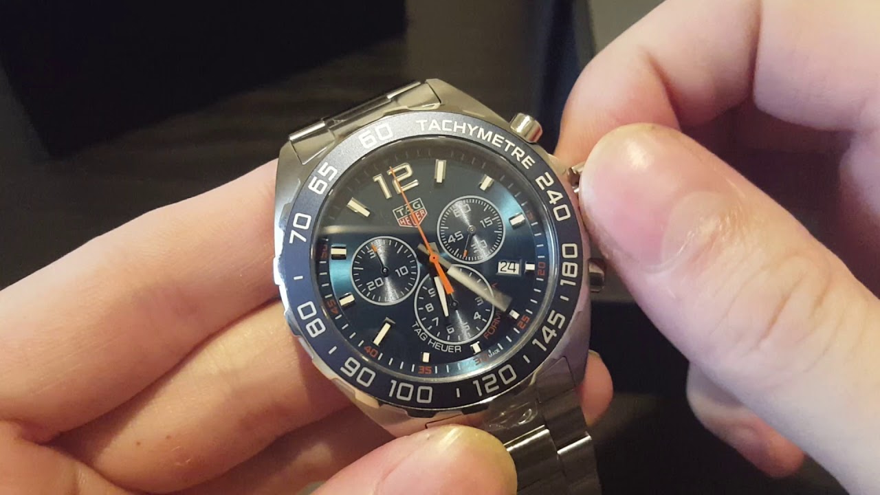 Tag Heuer Formula 1 Chronograph Blue Dial Silver Steel Strap Watch for Men - CAZ1014.BA0842