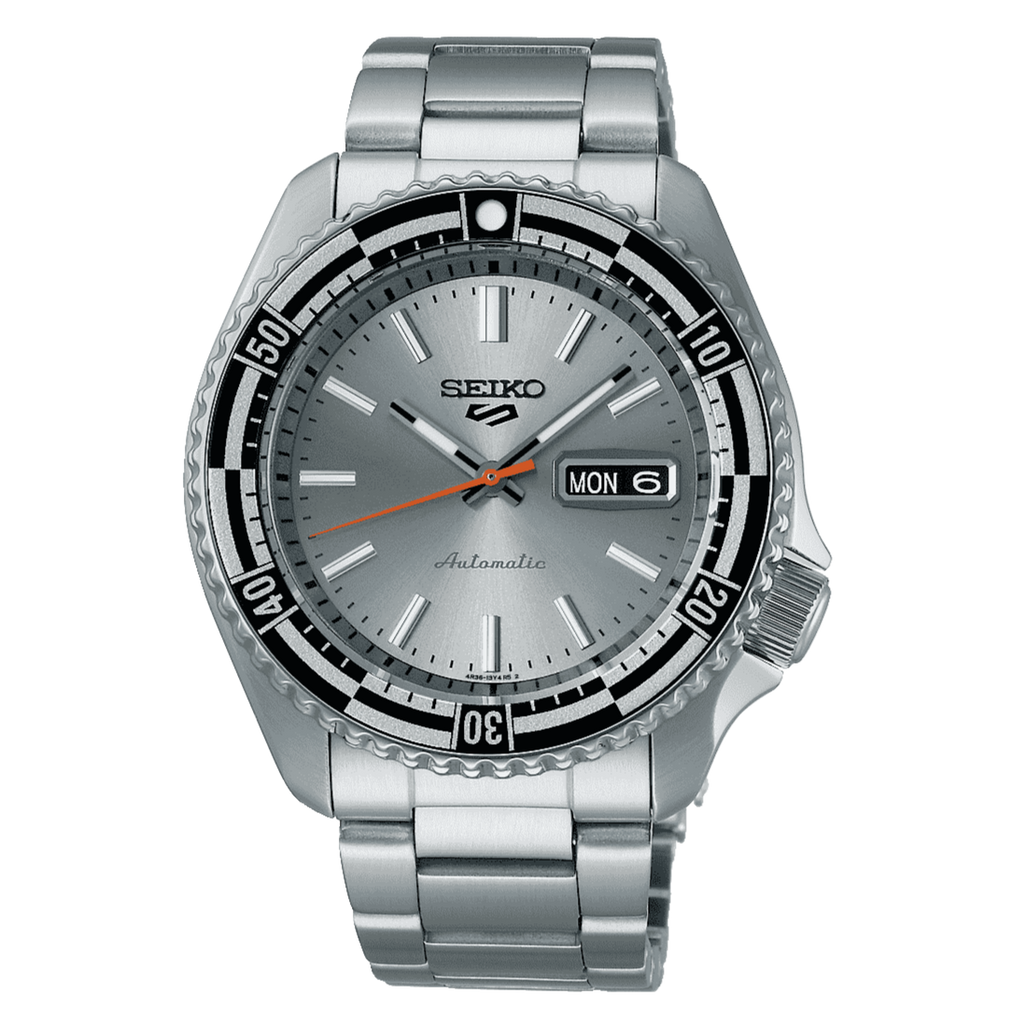 Seiko 5 Sports Special Edition Silver Dial Silver Steel Strap Watch For Men - SRPK09K1