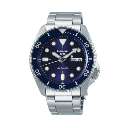 Seiko 5 Sports Automatic Analog Blue Dial Silver Steel Strap Watch For Men - SRPD51K1