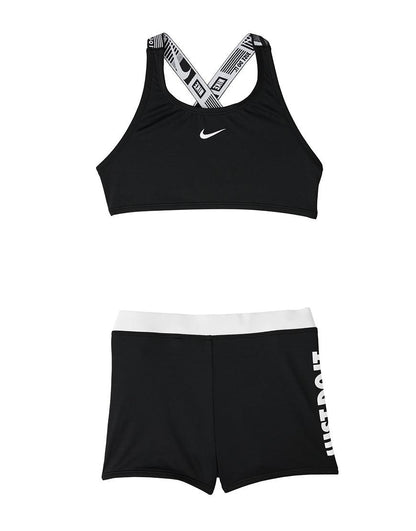 Girls' Crossback 2Piece Swimsuit :Black