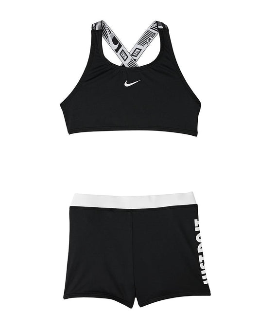 Girls' Crossback 2Piece Swimsuit :Black