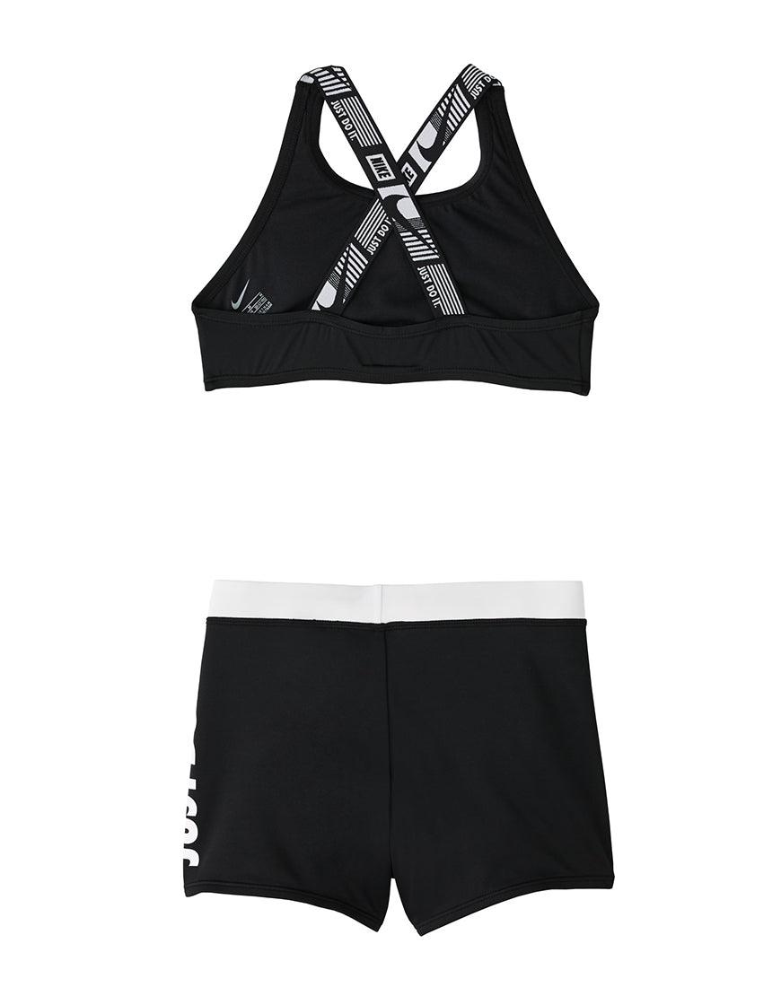 Girls' Crossback 2Piece Swimsuit :Black