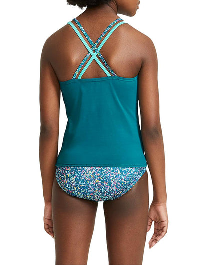 Girls' Spiderback Tankini :Bright Spruce