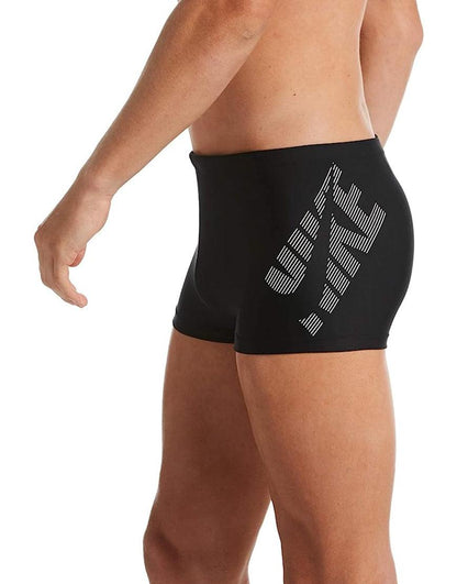Men's Square Leg Swimsuit :Black