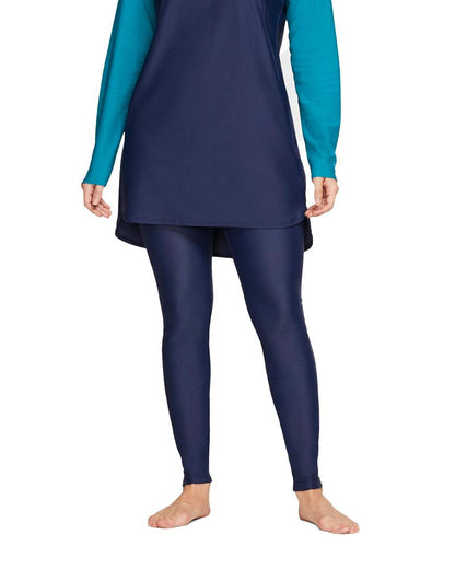 Women's Victory Essential Swim Leggings :Midnight Navy