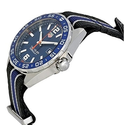 Tag Heuer Formula 1 Quartz Blue Dial Two Tone NATO Strap Watch for Men - WAZ1010.FC8197
