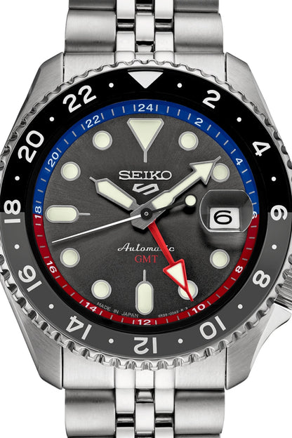 Seiko 5 Sports Special Edition Automatic Grey Dial Silver Steel Strap Watch For Men - SSK019K1