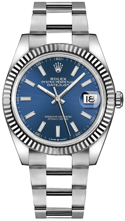 Rolex Datejust 41 Blue Dial Oyster Bracelet Watch 126334-0001
