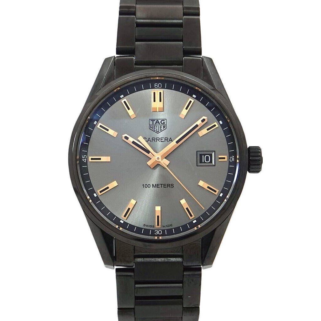 Tag Heuer Carrera Special Edition Black Dial Black Steel Strap Watch for Women - WAR1113.BA0602