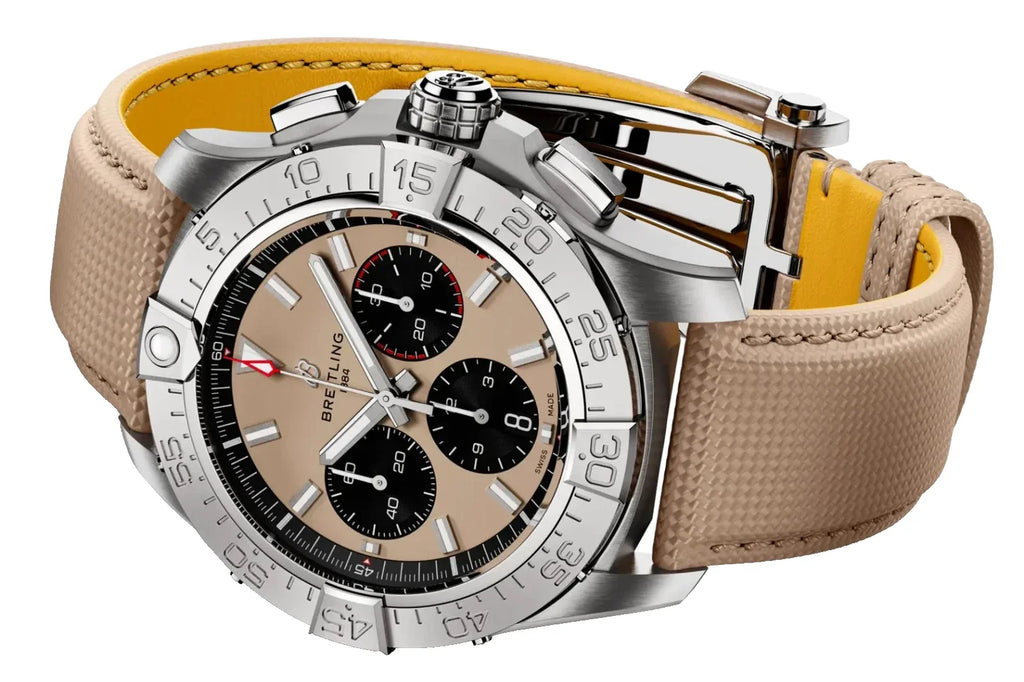 Breitling Avenger B01 Chronograph 44 Beige Dial Men's Watch AB0147101A1X1