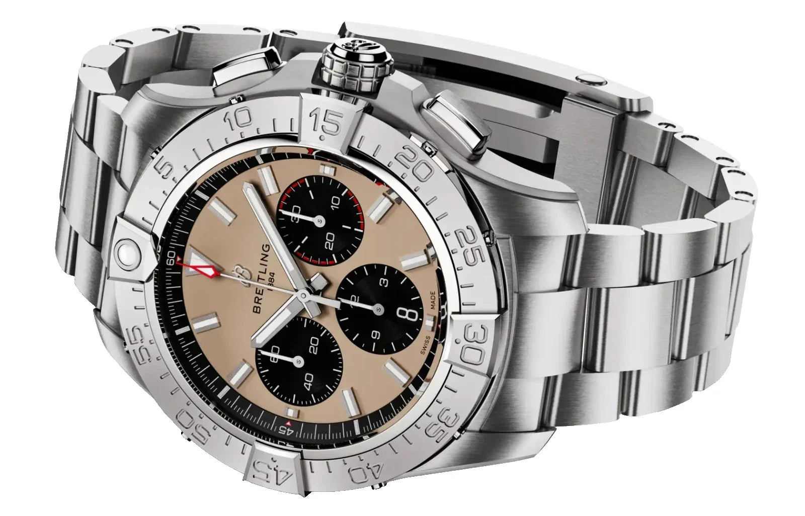 Breitling Avenger B01 Chronograph 44 Beige Dial Men's Watch AB0147101A1A1