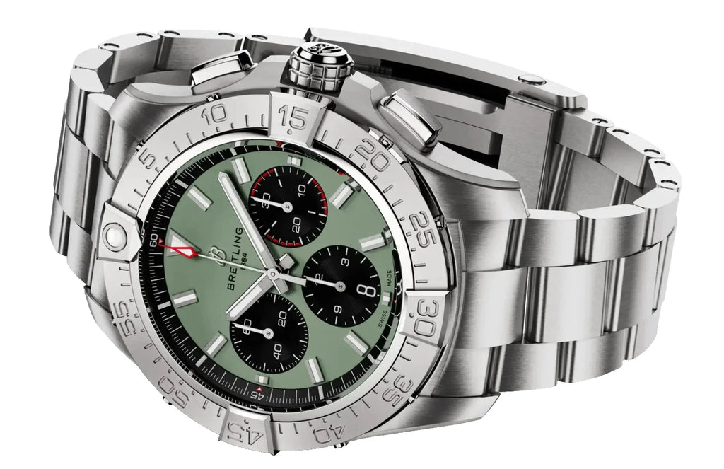 Breitling Avenger B01 Chronograph 44 Green Dial Men's Watch AB0147101L1A1