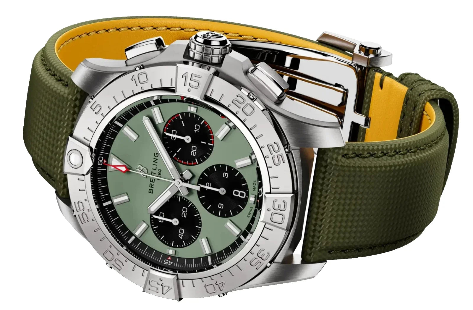 Breitling Avenger B01 Chronograph 44 Green Dial Men's Watch AB0147101L1X1