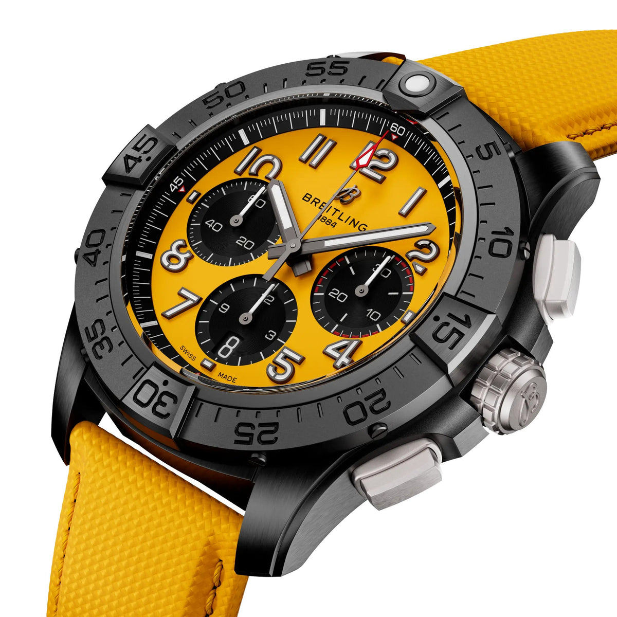 Breitling Avenger B01 Chronograph 44 Night Mission Yellow Men's Watch SB0147101I1X1