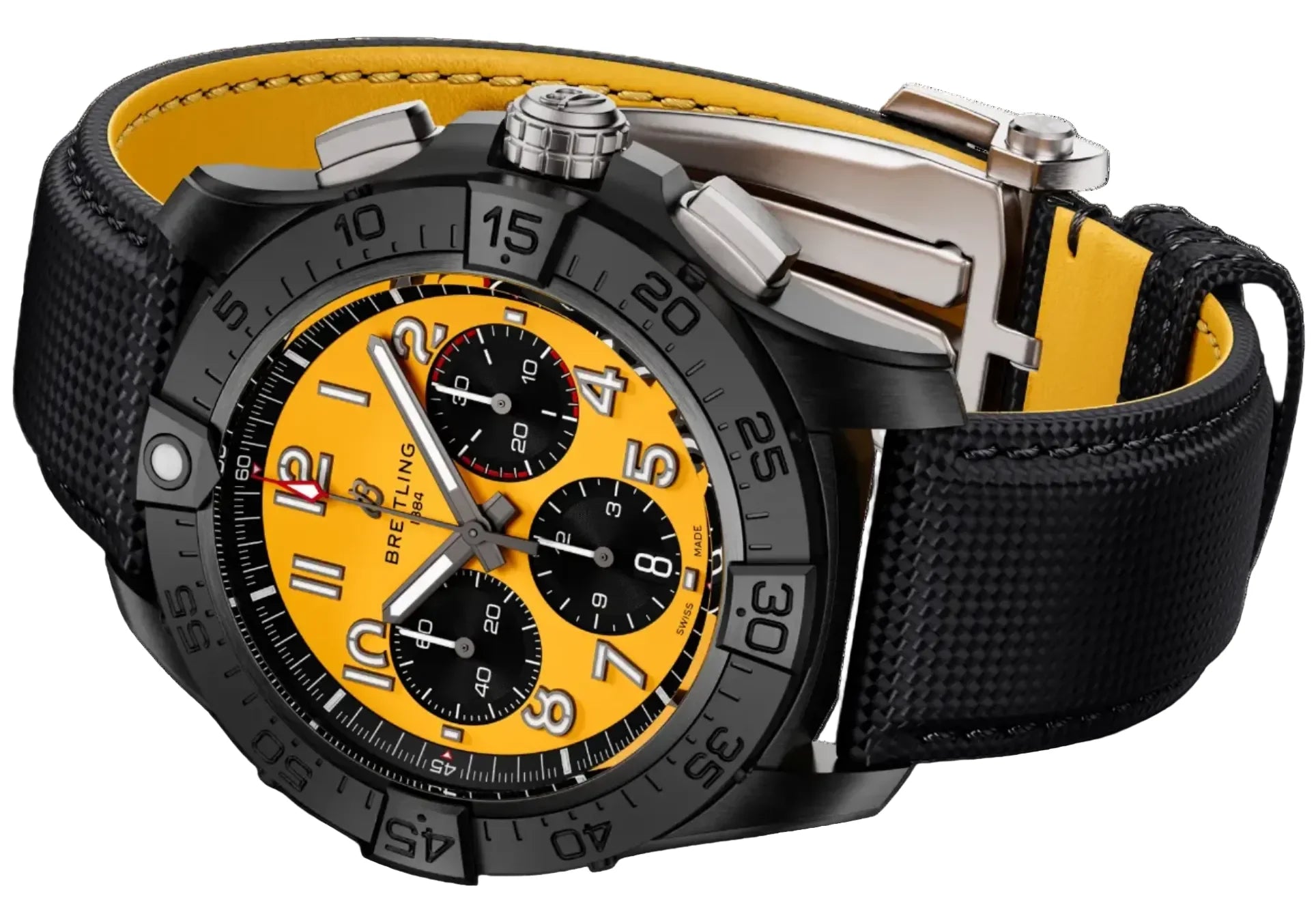 Breitling Avenger B01 Chronograph 44 Night Mission Yellow Men's Watch SB0147101I1X2