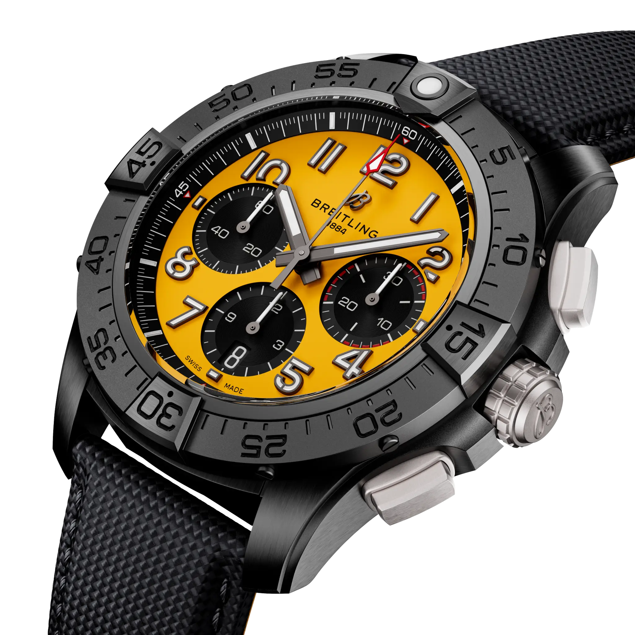 Breitling Avenger B01 Chronograph 44 Night Mission Yellow Men's Watch SB0147101I1X2