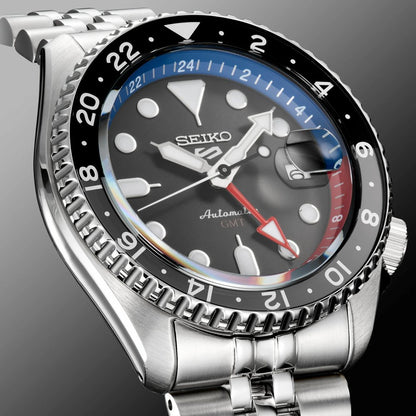 Seiko 5 Sports Special Edition Automatic Grey Dial Silver Steel Strap Watch For Men - SSK019K1