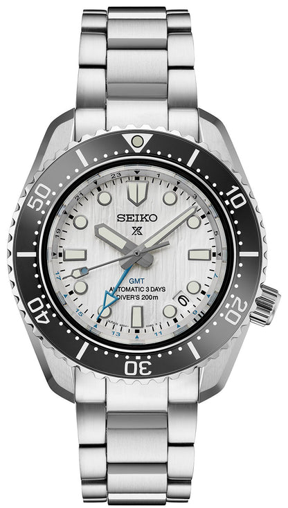Seiko Prospex Sea Arctic Ocean GMT Limited Edition Silver Dial Silver Steel Strap Watch For Men - SPB439J1
