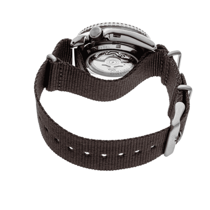 Seiko 5 Sport Automatic Brown Dial Brown Nylon Strap Watch For Men - SRPD85K1