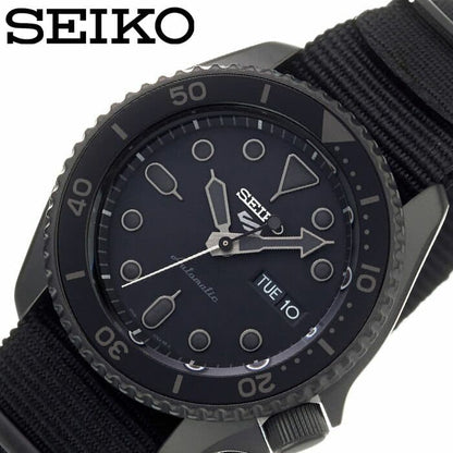 Seiko 5 Sports Automatic Black Dial Black NATO Strap Watch For Men - SRPD79K1