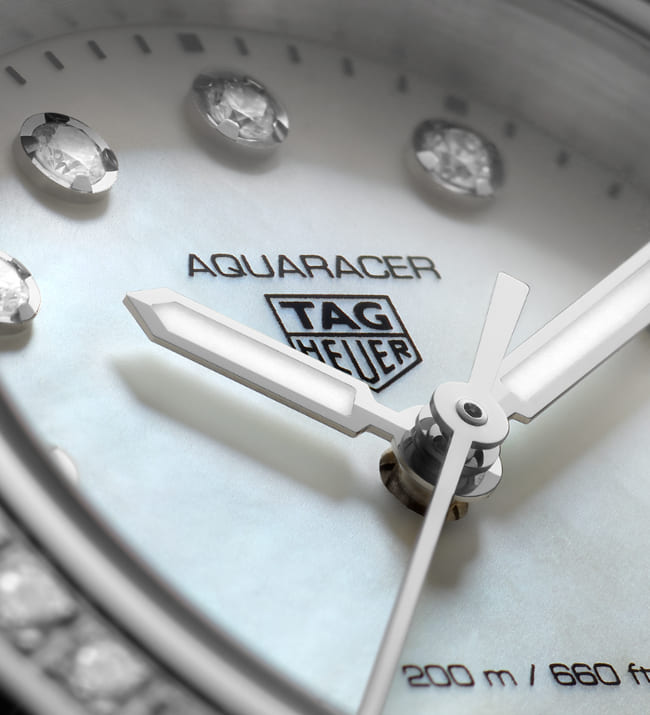 Tag Heuer Aquaracer Professional 200 Quartz Diamond Mother of Pearl Dial Silver Steel Strap Watch for Women - WBP1417.BA0622