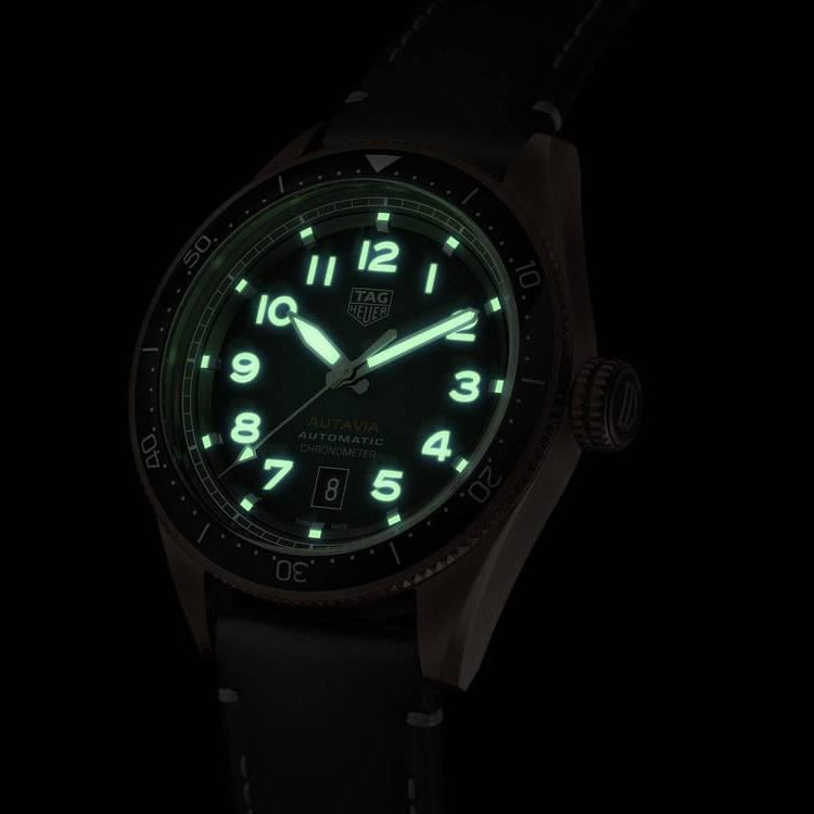 Tag Heuer Autavia Olive Green Dial Watch for Men - WBE5190.FC8268