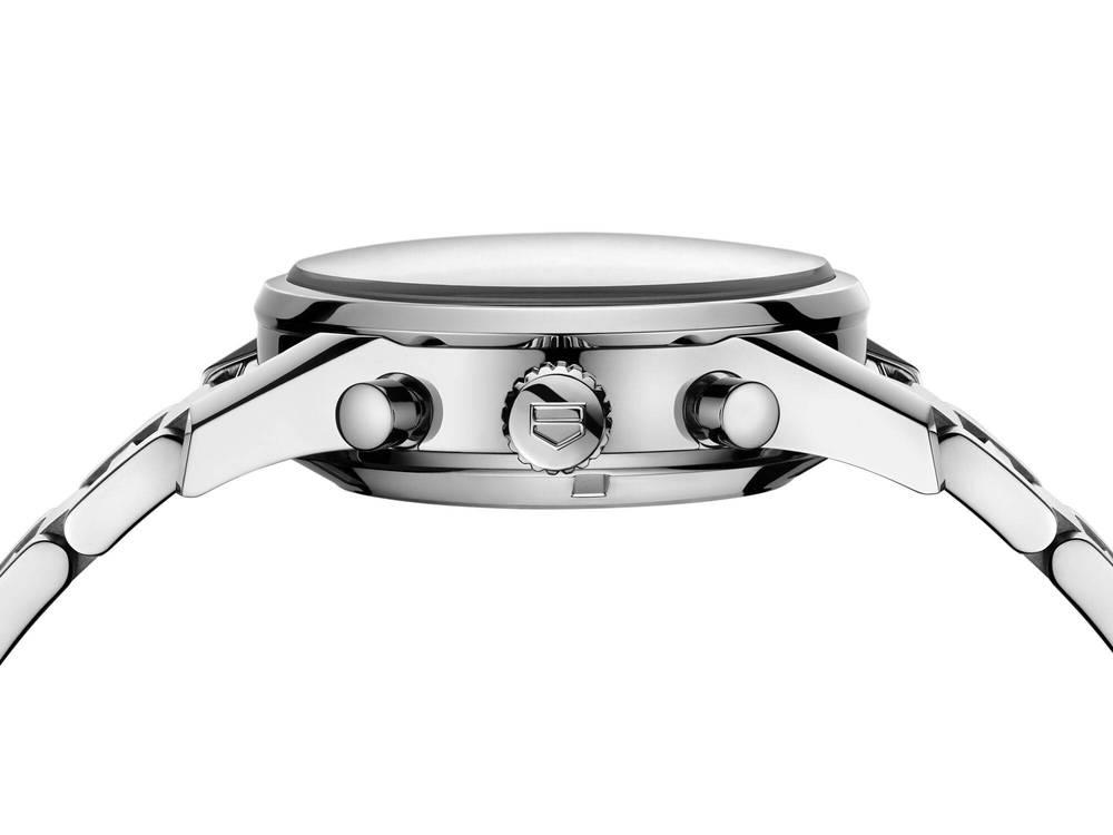 Tag Heuer Carrera Automatic Chronograph Black Dial Silver Steel Strap Watch for Men - CBK2110.BA0715