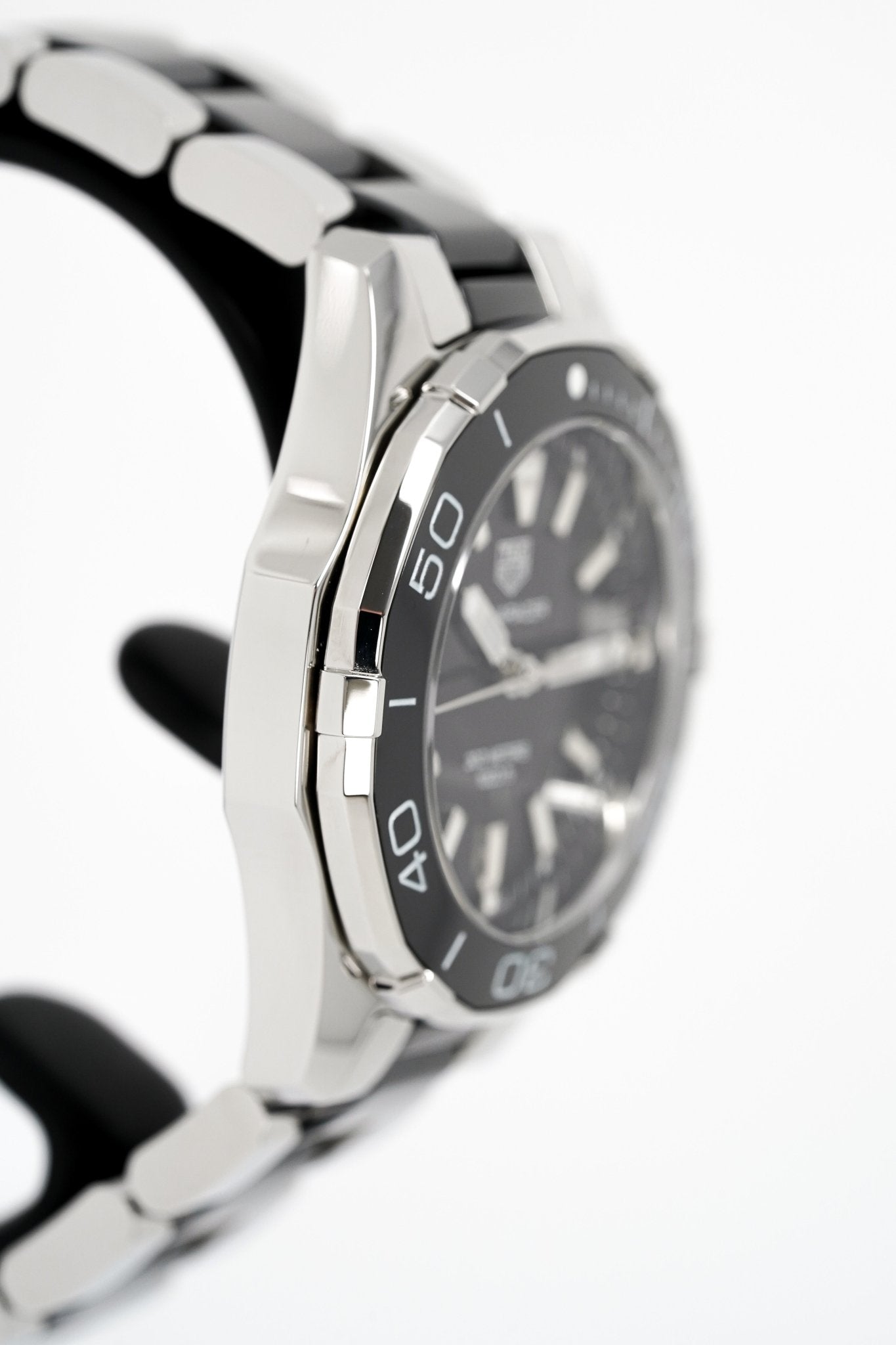 Tag Heuer Aquaracer Quartz Black Dial Two Tone Steel Strap Watch for Men - WAY131A.BA0913
