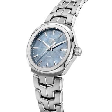 Tag Heuer Link Quartz Mother of Pearl Dial Silver Steel Strap Watch for Women - WBC1311.BA0600