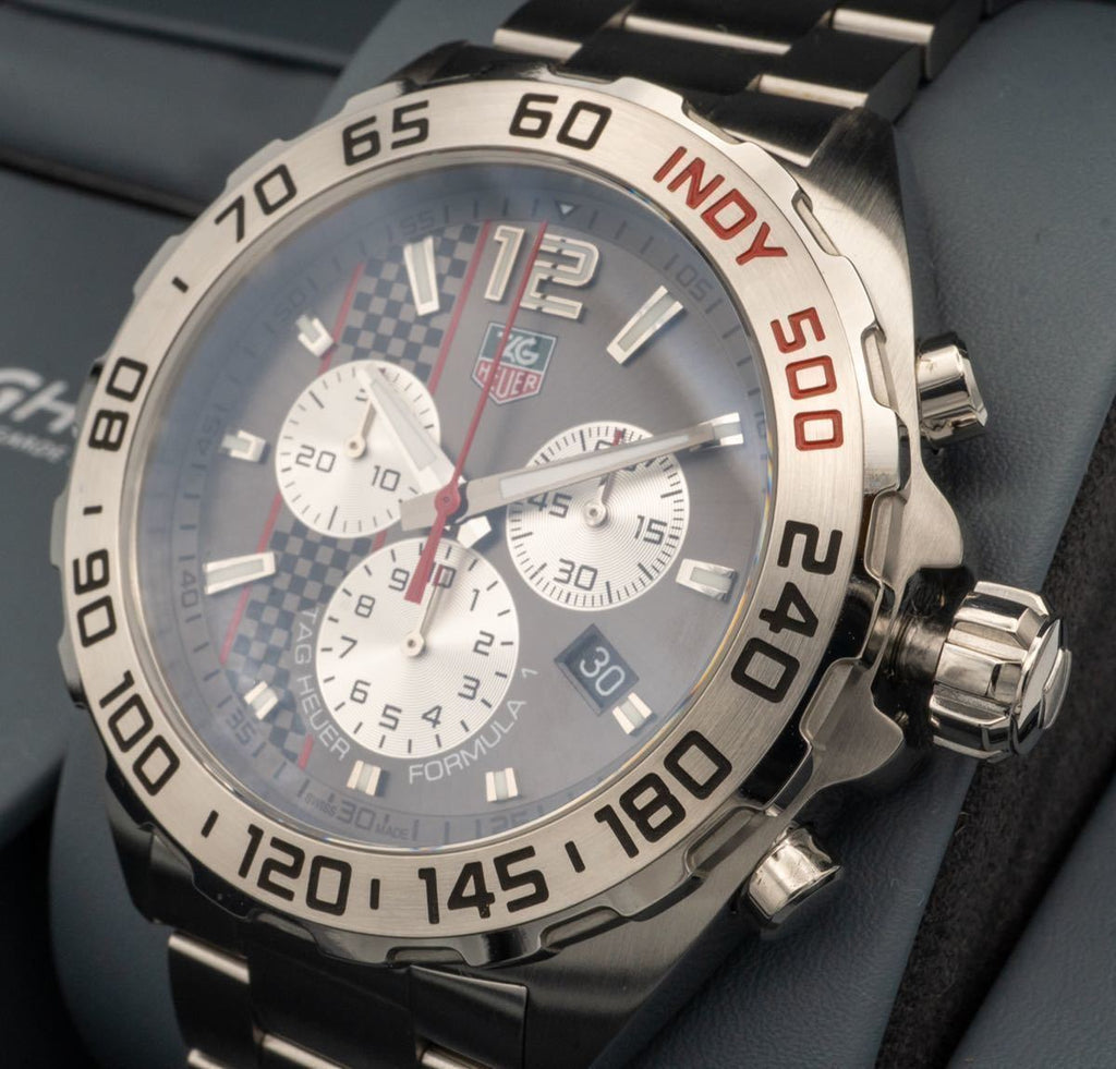 Tag Heuer Formula 1 Chronograph Grey Dial Silver Steel Strap Watch for Men - CAZ1114.BA0877