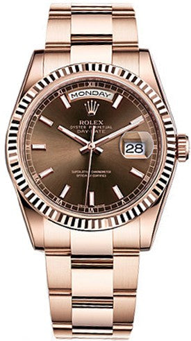 Rolex Day-Date 36 Solid 18K Rose Gold Watch 118235-0129