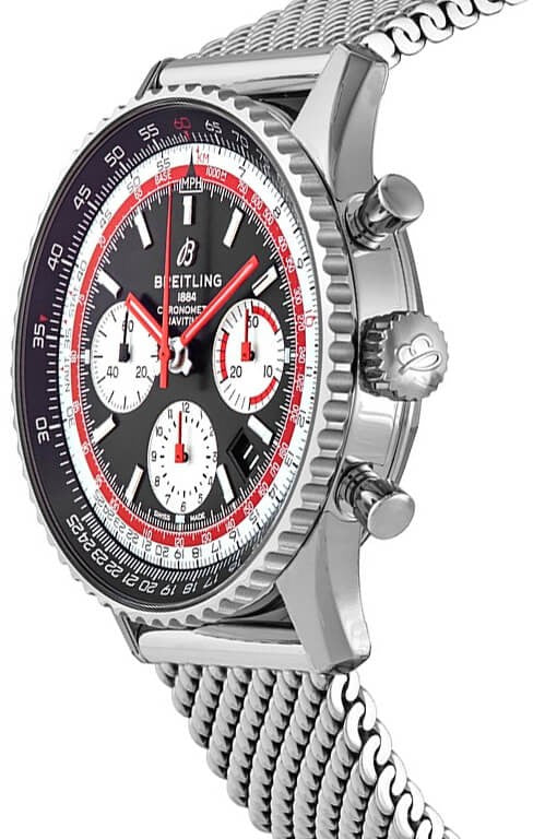 Breitling Navitimer B01 Chronograph 43 Swissair Steel Watch AB01211B1B1A1 / 154A