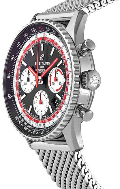 Breitling Navitimer B01 Chronograph 43 Swissair Steel Watch AB01211B1B1A1 / 154A