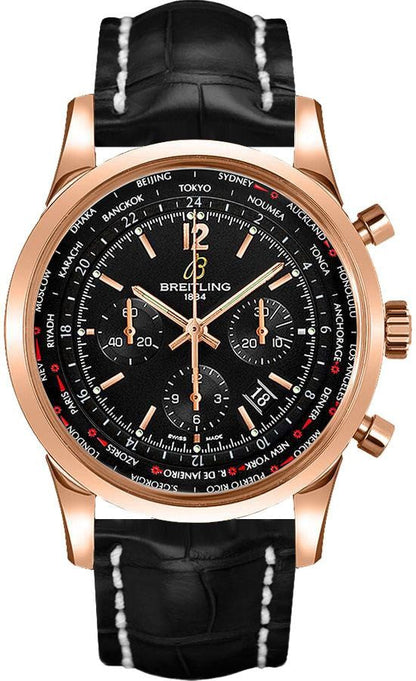 Breitling Transocean Unitime Pilot Black Men's Watch RB0510U5/BC39-760P