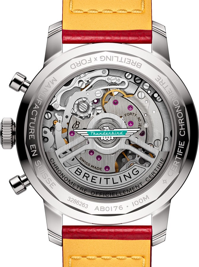 Breitling Top Time B01 Ford Thunderbird White Dial Men's Watch AB01766A1A1X1