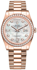 Rolex Day-Date 36 Diamond Everose Gold Watch 128345RBR-0028