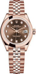 Rolex Lady-Datejust 28 Diamond Rose Gold Women's Watch 279165-0016