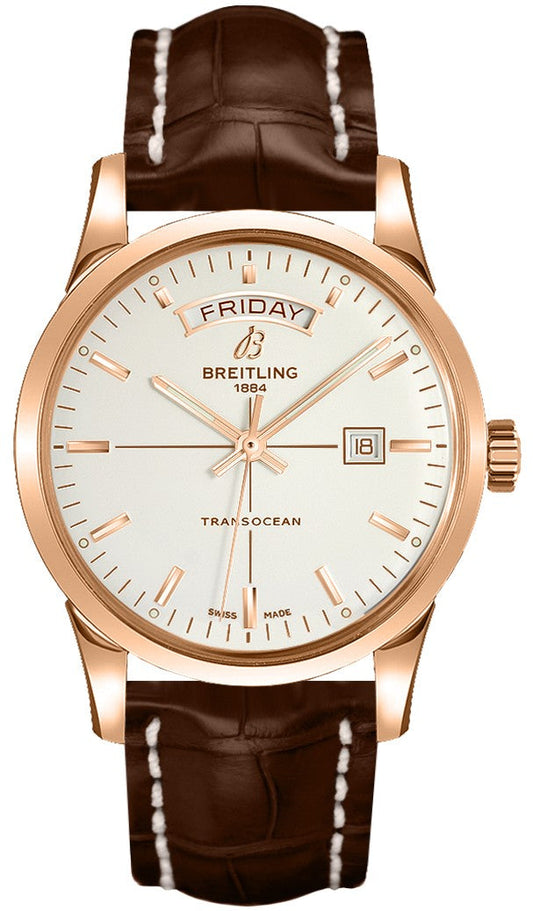 Breitling Transocean Day Date Mercury Silver Dial Men's Watch R4531012/G752-737P
