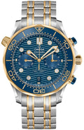 Omega Seamaster Chronograph Blue Bezel Men's Watch 210.20.44.51.03.001