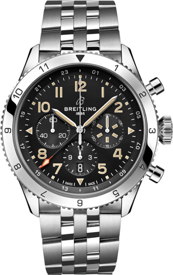 Breitling Aviator Super AVI B04 P-51 Mustang Steel Men's GMT Watch AB04453A1B1A1